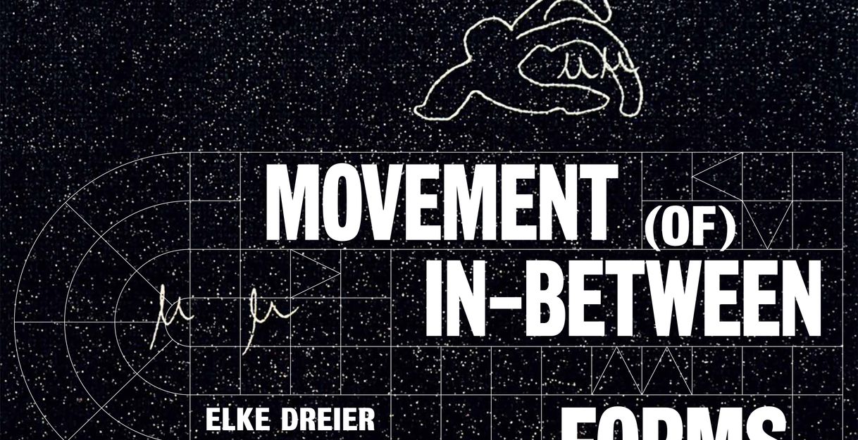 Flyer zur Ausstellung MOVEMENT (OF) IN-BETWEEN FORMS 